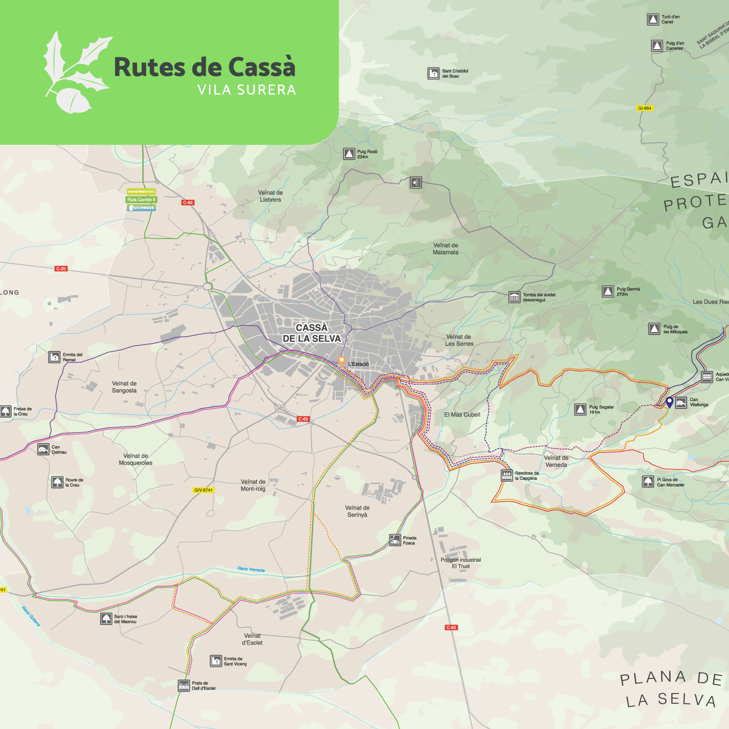 Cassà de la Selva gaudeix d’un entorn natural privilegiat i un paisatge divers